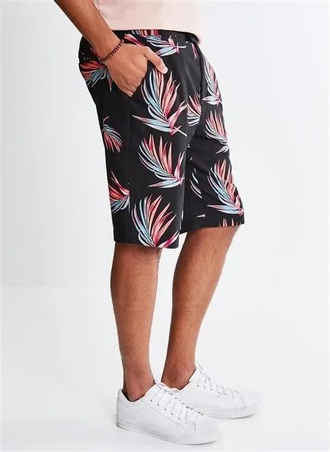 bermuda linho estampada folhagens bar bermuda linho estampada folhagens bar