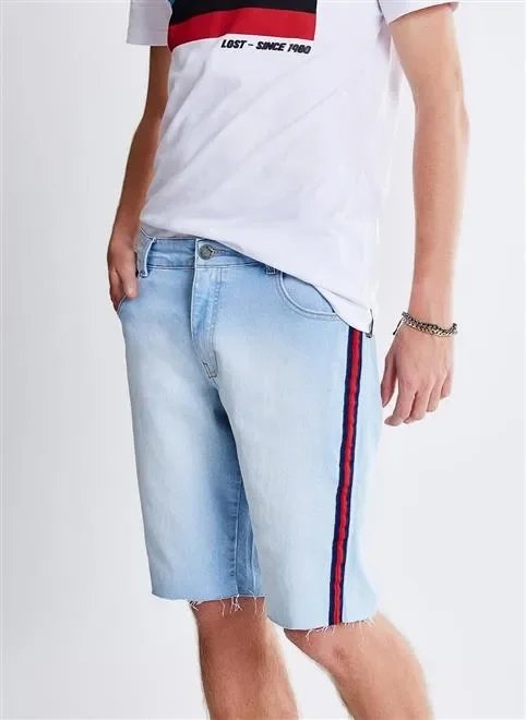 bermuda regular gorgurão lateral bermuda regular gorgurão lateral