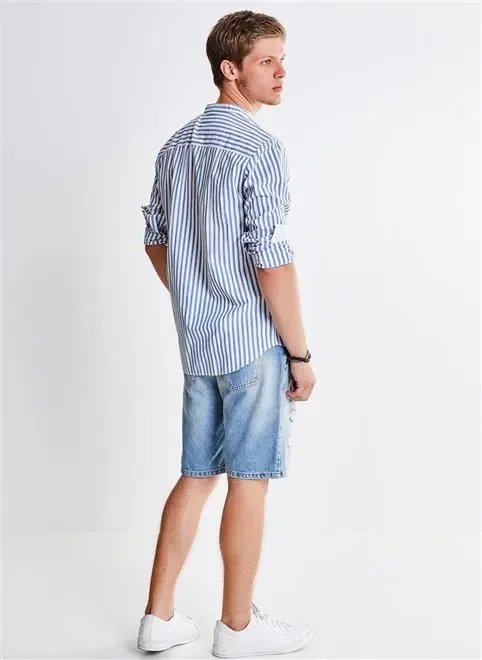 camisa ml gola padre listrada camisa ml gola padre listrada