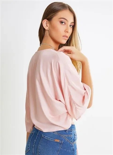 blusa morcego nó frente blusa morcego nó frente