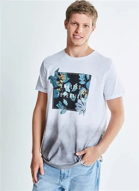 camiseta silk floral spray barra camiseta silk floral spray barra