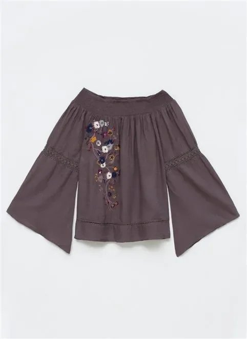 blusa ml cigana bordada blusa ml cigana bordada