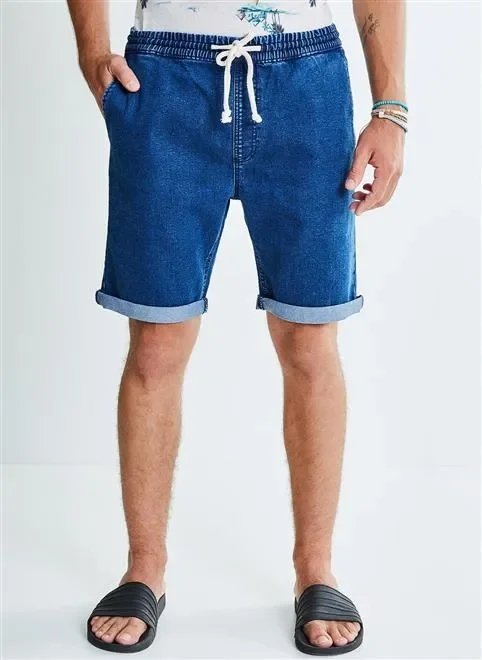 bermuda regular jeans medio cadarço bermuda regular jeans medio cadarço
