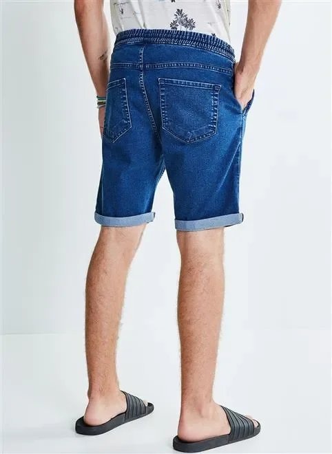 bermuda regular jeans medio cadarço bermuda regular jeans medio cadarço