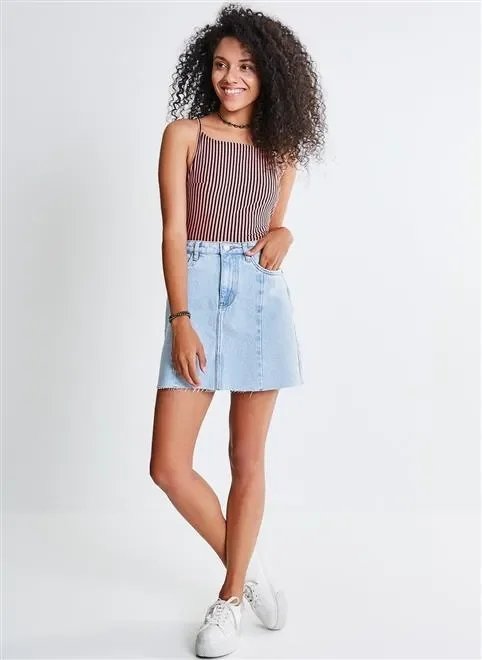 saia tb vintage barra desfiada saia tb vintage barra desfiada