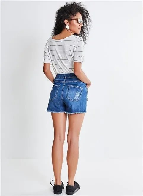 short jeans costura vermelha short jeans costura vermelha