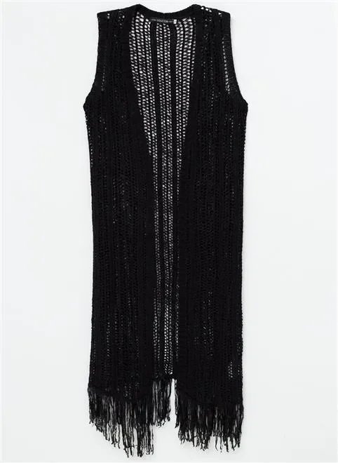 colete alongado ponto aberto colete alongado ponto aberto