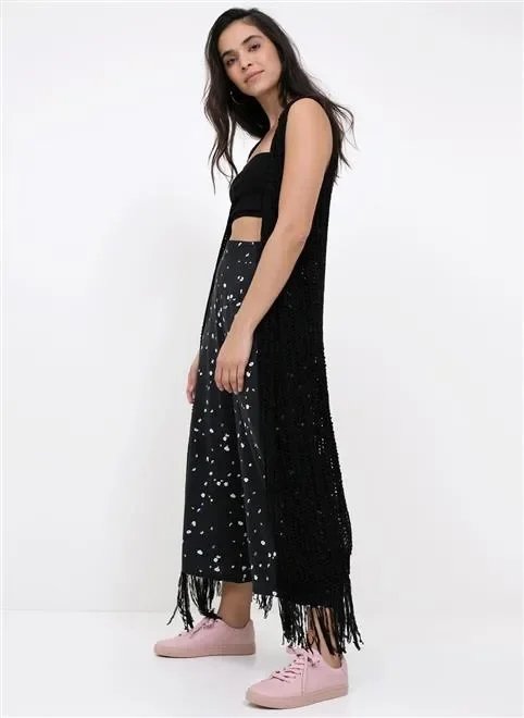 colete alongado ponto aberto colete alongado ponto aberto