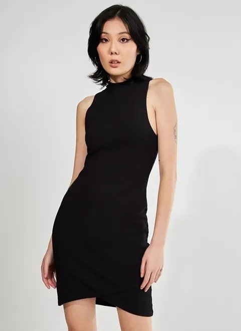 vestido solo justo assimétrico golinha vestido solo justo assimétrico golinha