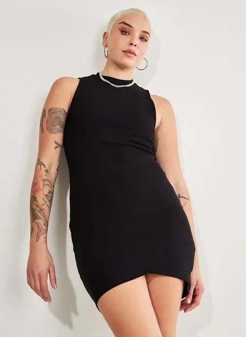 vestido solo justo assimétrico golinha vestido solo justo assimétrico golinha