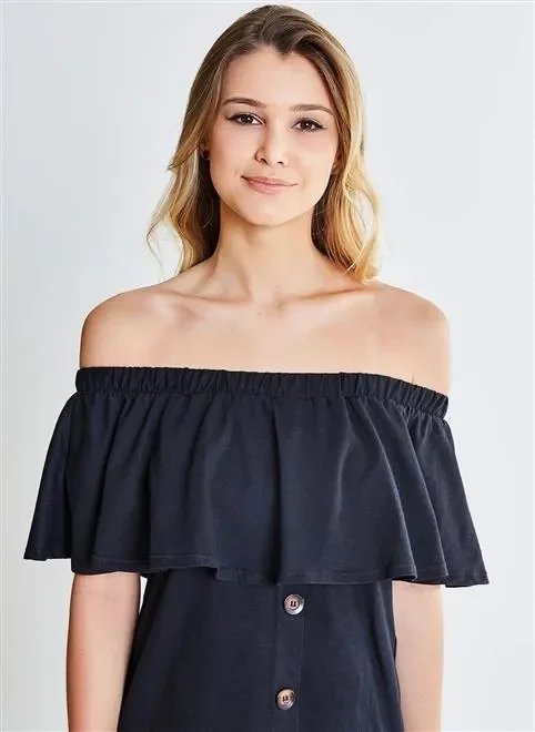 vestido ciganinha botões frente vestido ciganinha botões frente