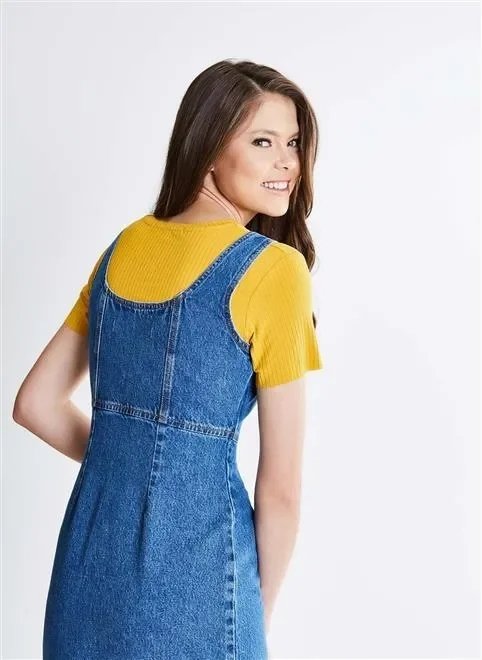 vestido jeans botoes e recortes vestido jeans botoes e recortes