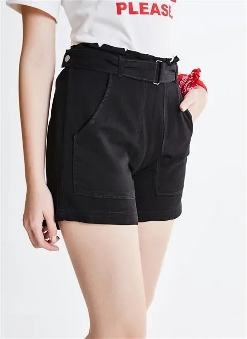 short clochard tencel preto short clochard tencel preto