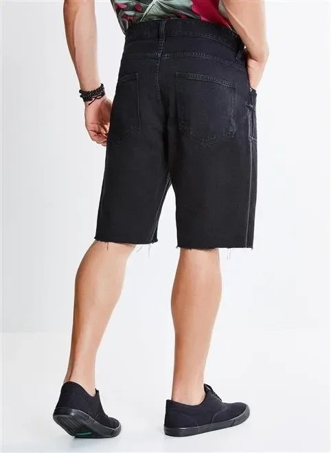 bermuda regular black barra a fio bermuda regular black barra a fio